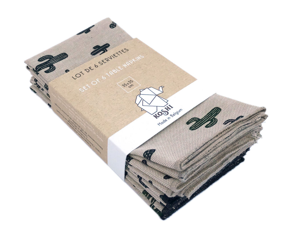 Lot de 6 serviettes de table en coton