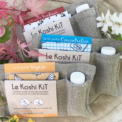 Kits mouchoirs en tissu et huiles essentielles Koshi Bruxelles Belgique