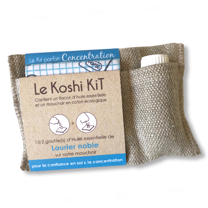 Koshi Kit huile essentielle et mouchoir en tissu. Thème