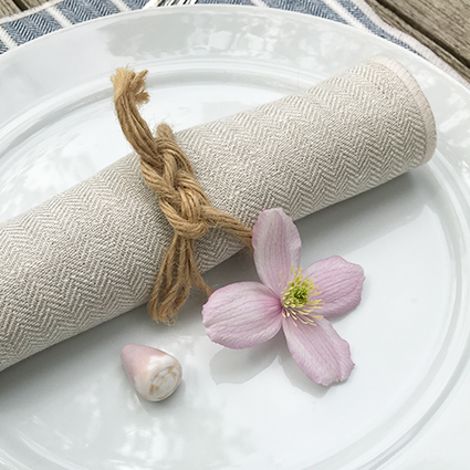 Serviettes de table en lin - lot de 3