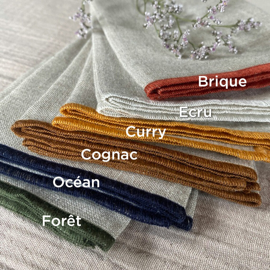 Seviettes de table en lin lavé Koshi 6 coloris